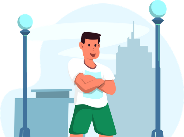 Man Working Out  Illustration