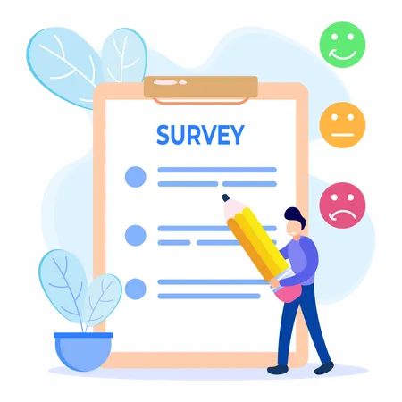 Premium Vector  Online survey illustration with people