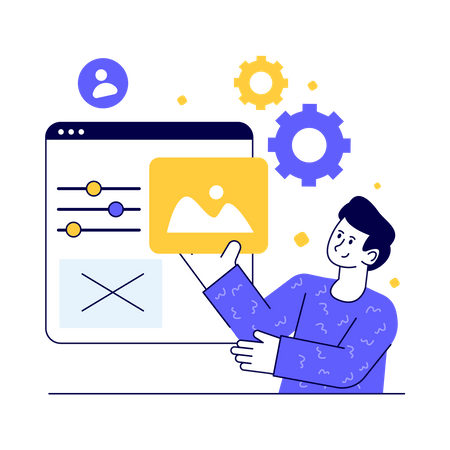 Manage Website  Illustration