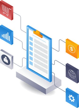 Management business plan board  Illustration