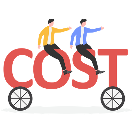 Management cost analysis with database  Illustration