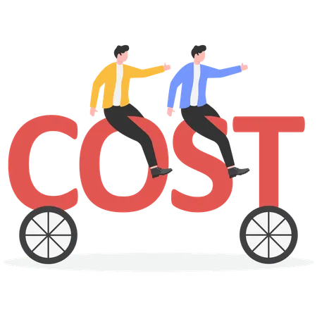 Management cost analysis with database  Illustration