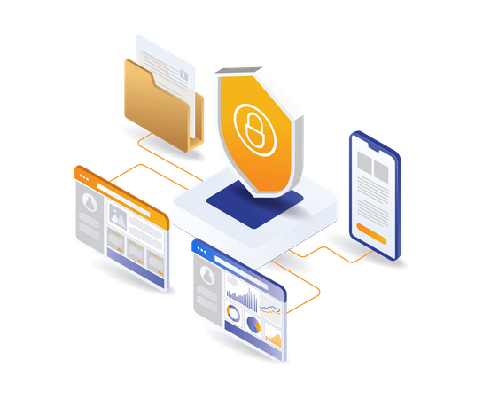 Management data security analysis  Illustration