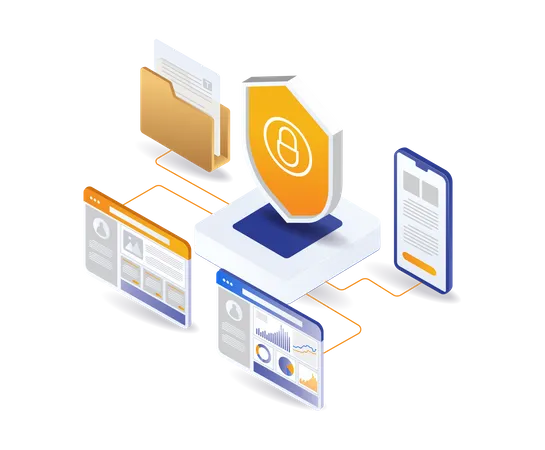 Management data security analysis  Illustration