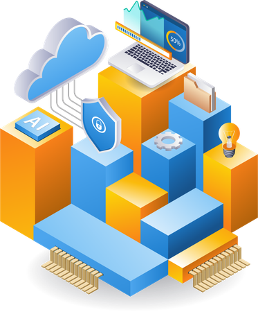 Management of analyst server data with artificial intelligence  Illustration