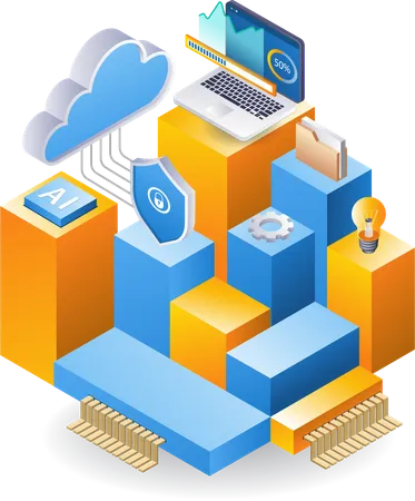 Management of analyst server data with artificial intelligence  Illustration