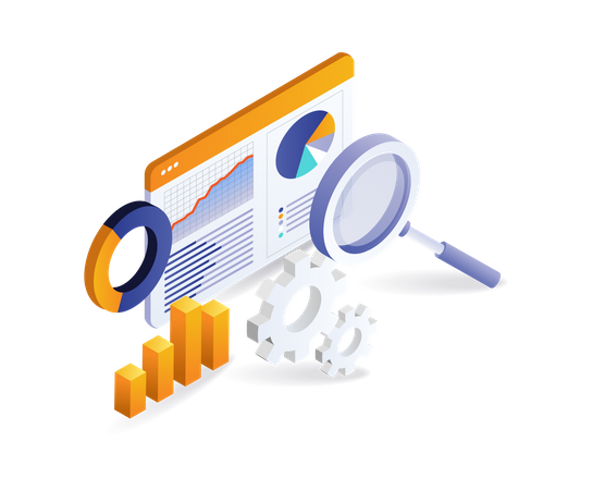 Management of investment business data analysis  Illustration