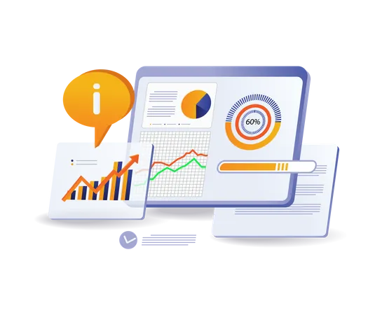 Management technology business analysis mechanism process  Illustration