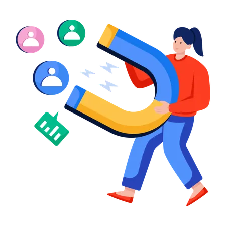 Manager Attracting customers  Illustration