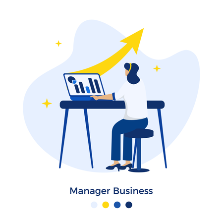 Manager Business Illustration concept  Illustration