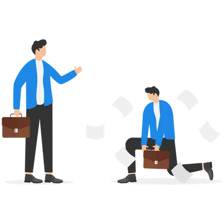 Manager Chewed The Employee Concept Business Office People Vector Illustration Expression Illustration