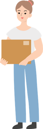Manager Holding Box Illustration