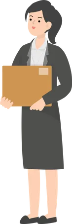 Manager Holding Box  Illustration