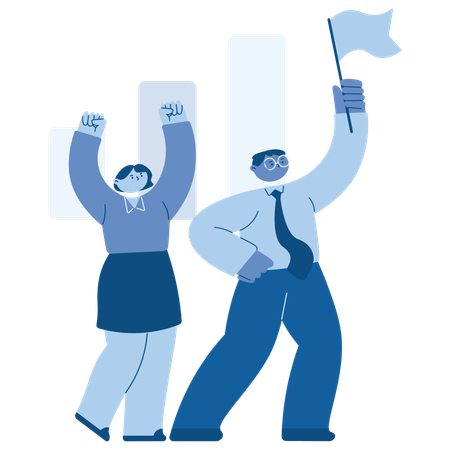 Manager Motivating the Team  Illustration