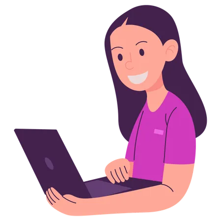 Manager With Laptop  Illustration