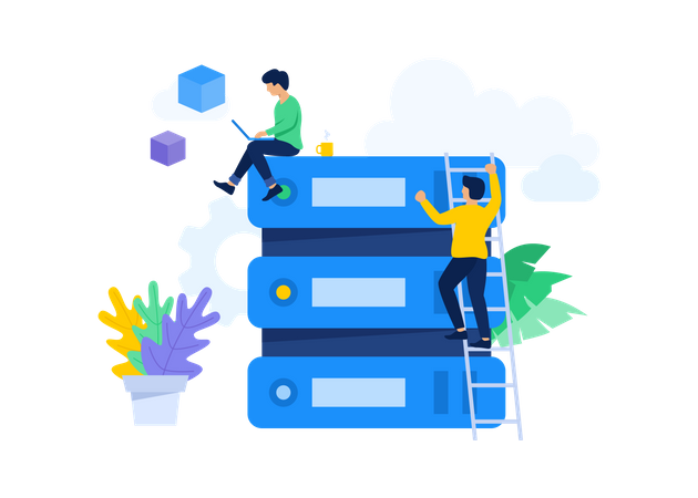 Managing Big Data & Server  일러스트레이션