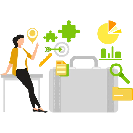 Managing business  Illustration