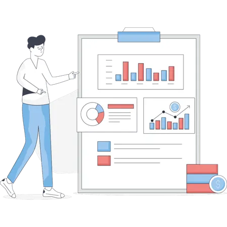 Managing financial position through data analytics  Illustration