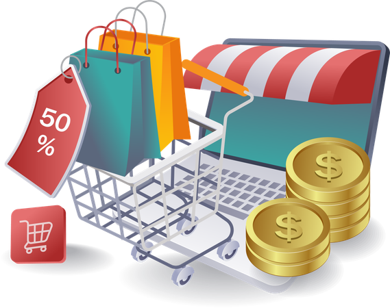 Managing Payments in Online Shopping Systems  Illustration