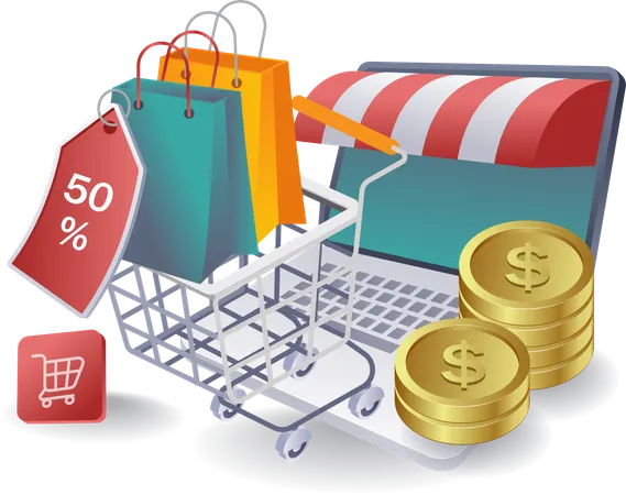Managing Payments in Online Shopping Systems  Illustration