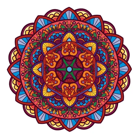 Mandala Ethnisch Vektor Abbildung Illustration