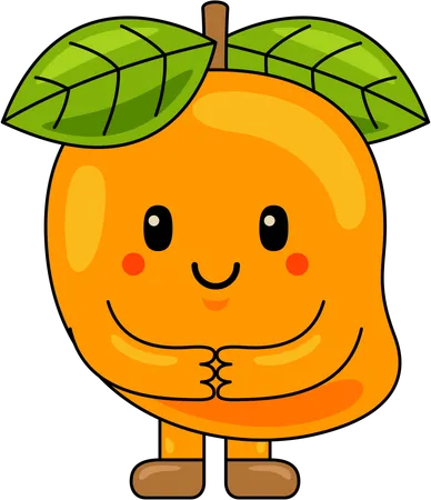 Personnage mascotte de mangue  Illustration