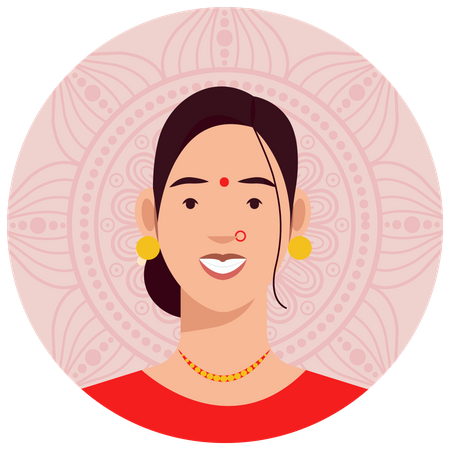 Manipuri female Illustration