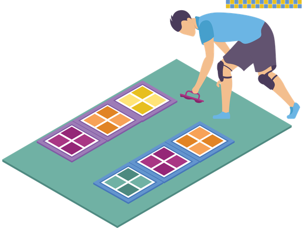 Mann beim Pflügen  Illustration