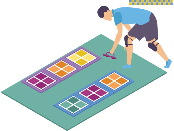 Mann beim Pflügen  Illustration