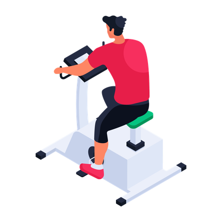Mann beim Radfahren  Illustration