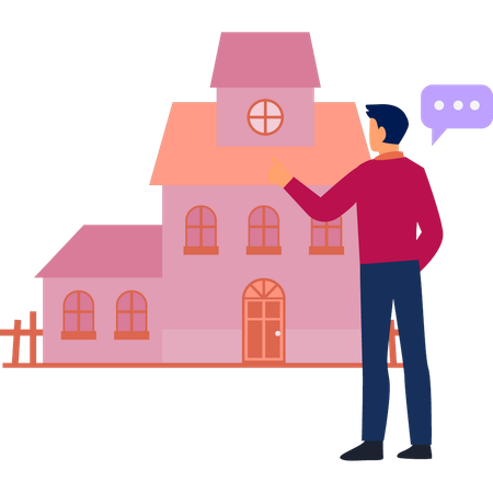 Mann erzählt von Kirchenbesuch  Illustration