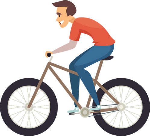 Männer fahren Fahrrad  Illustration