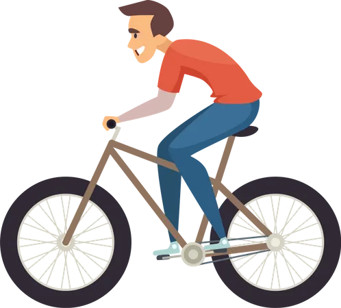 Männer fahren Fahrrad  Illustration