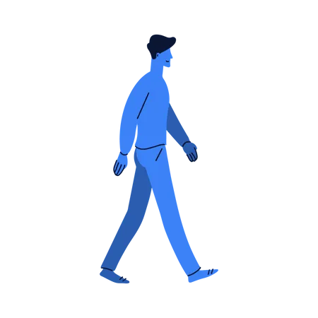 Mann zu Fuß  Illustration