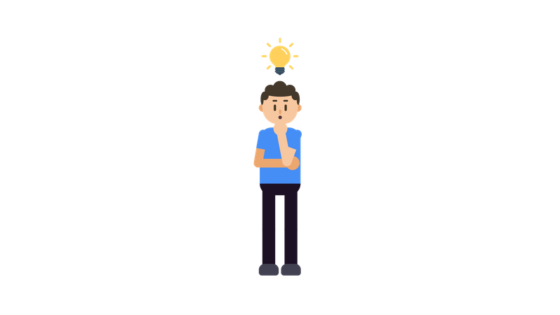 Mann hat Idee  Illustration