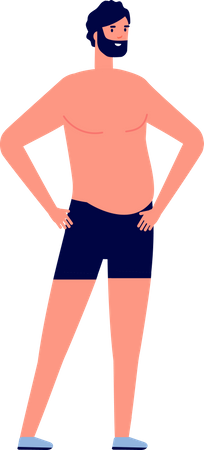 Mann in Shorts  Illustration
