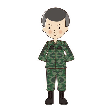 Mann in Soldatenuniform  Illustration