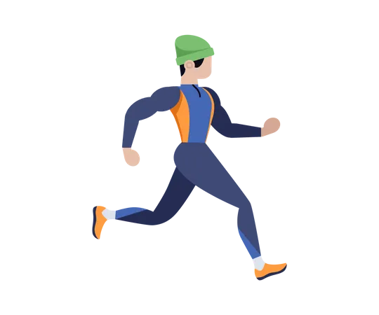 Mann joggt  Illustration