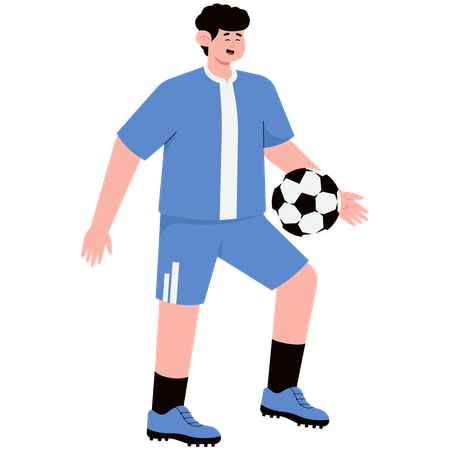 Mann jongliert mit einem Ball  Illustration