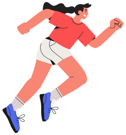 Mann läuft Marathon  Illustration