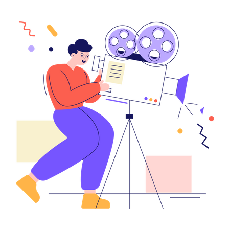 Mann macht Film  Illustration