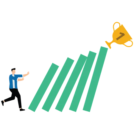 Geschäftsmann zeigt Business Award  Illustration