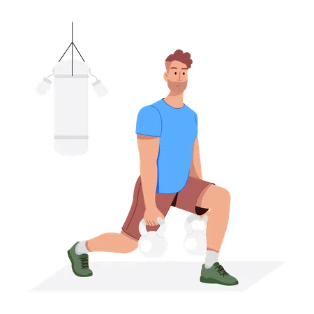 Mann macht Situps  Illustration