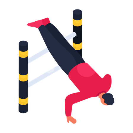 Mann macht Übung  Illustration