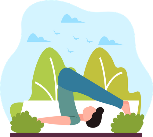 Mann macht Yoga  Illustration