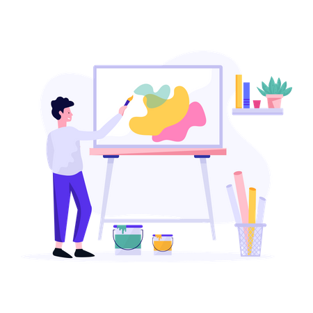 Mann malen  Illustration