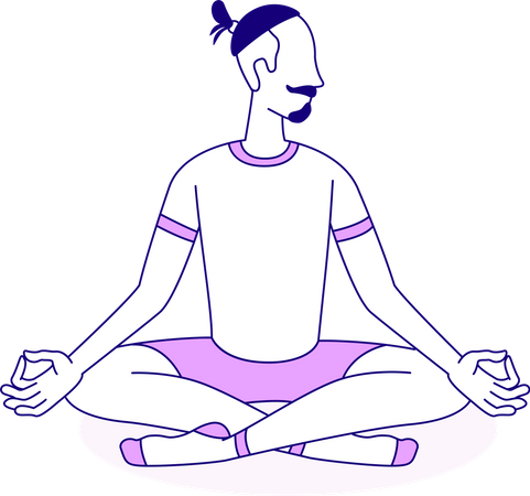 Meditierender Mann  Illustration