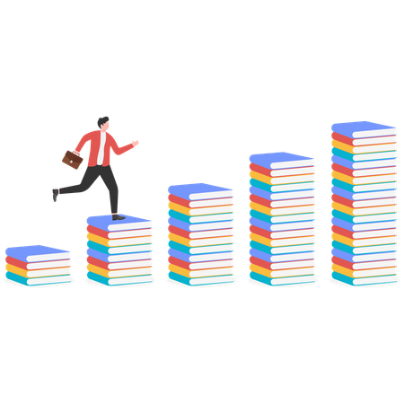Mann mit akademischen Leistungen  Illustration