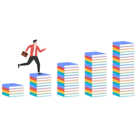 Mann mit akademischen Leistungen  Illustration