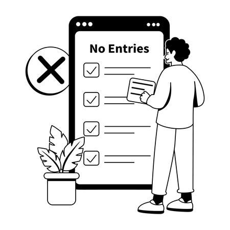 Mann mit Aufgabenfehler  Illustration